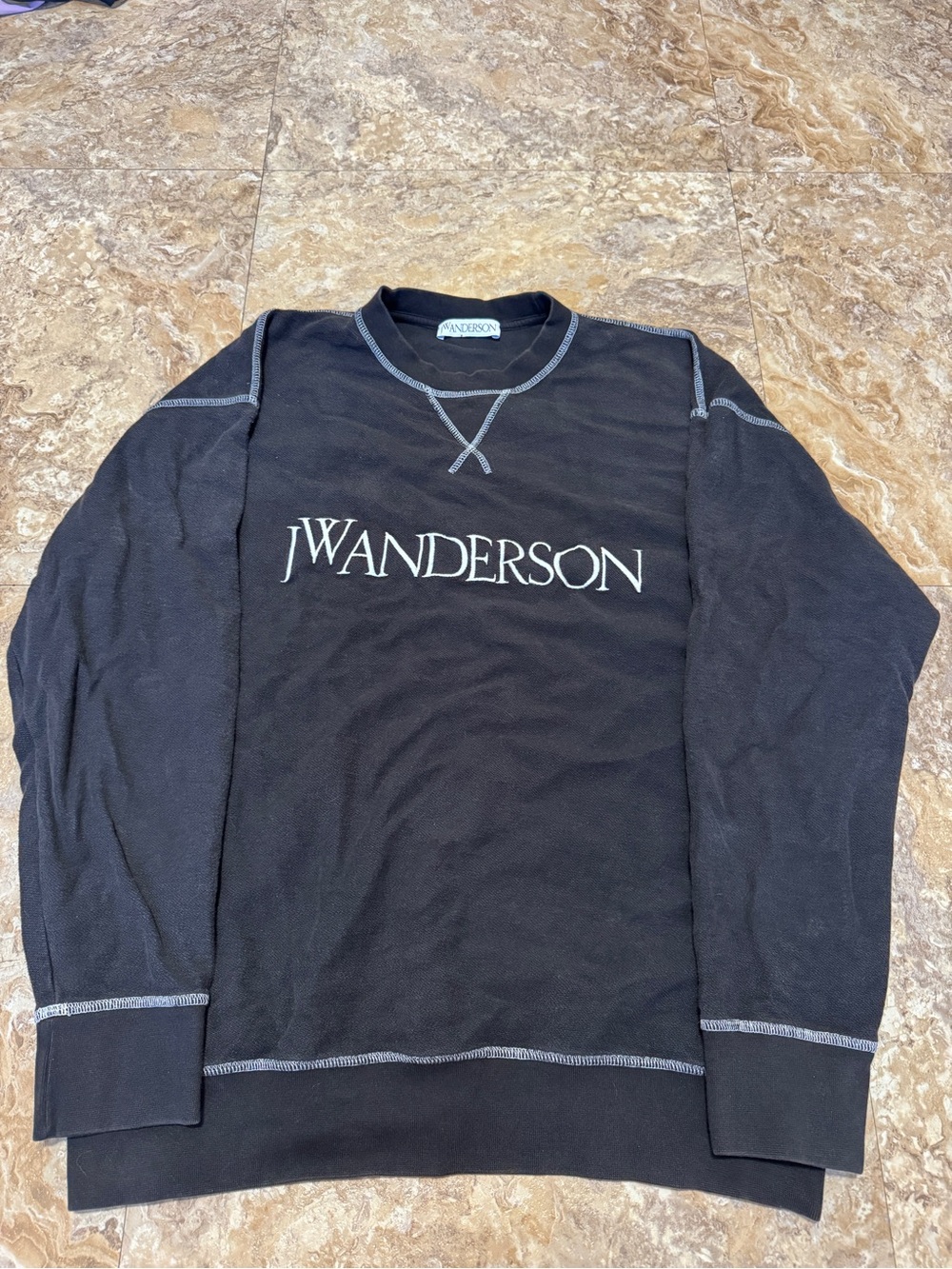 JW ANDERSON Black crewneck sweater